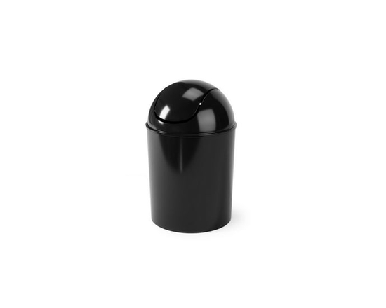 Loft 5 Litre (1.2 Gallon) Swing Top Mini Trash Can, Black