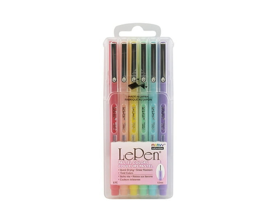 Marvy Uchida® Lepen® 6Pc Set Pastel Colours
