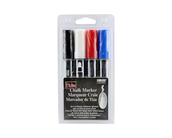 Marvy UchidaÂ® Bistro Chalk Marker 4Pc Broad Tip Set