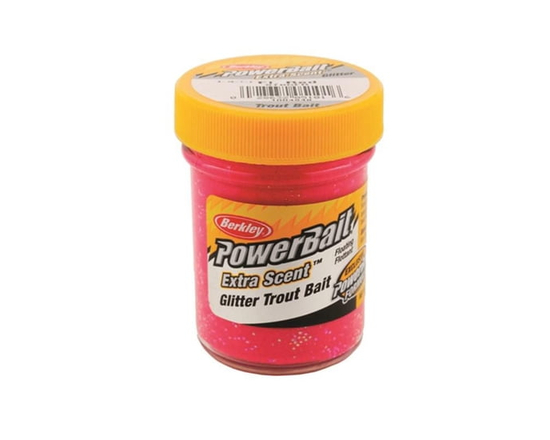 Berkley STBGFR PowerBait Glitter Trout Bait Fluorescent Red 1.75oz Jar - 1.75 oz