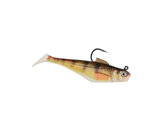 Powerbait Pre-rigged Swim Shad, 3Pk, 3" HD Yellow Perch