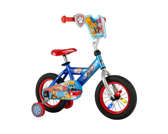 Huffy 12-inch PAW Patrol Bike for Kids with Training Wheels, Blue/Red
