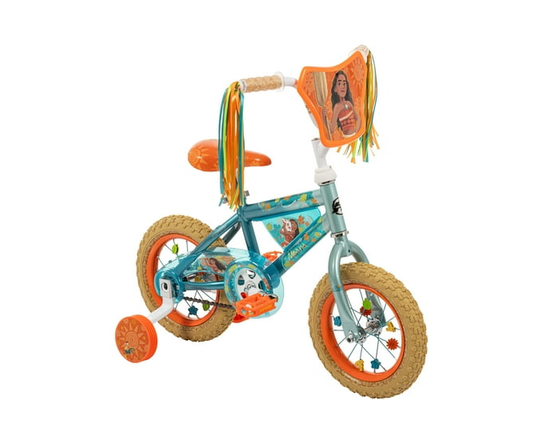 Huffy 12-inch Disney Moana Bike for Girls with Training Wheels, Orange