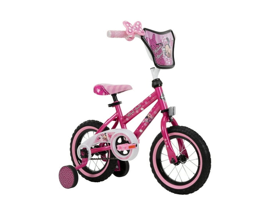 Huffy 12-inch Minnie Mouse Bike for Girls with Training Wheels, Pink
