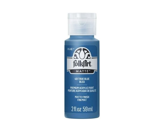 Folkart Matte Acrylic Craft Paint, 2 fl. oz., True Blue - 2 fl oz