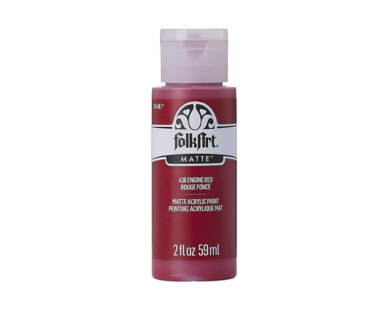 Peinture acrylique mate FolkArt, 2 oz, Rouge Moteur - 2 fl oz