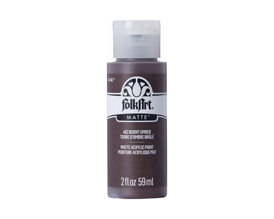 Folkart Matte Acrylic Craft Paint, 2 fl. oz., Burnt Umber - 2 fl oz