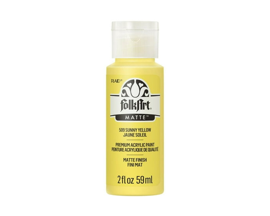 Peinture acrylique mate FolkArt, 2 oz, Jaune Ensoleillé - 2 fl oz
