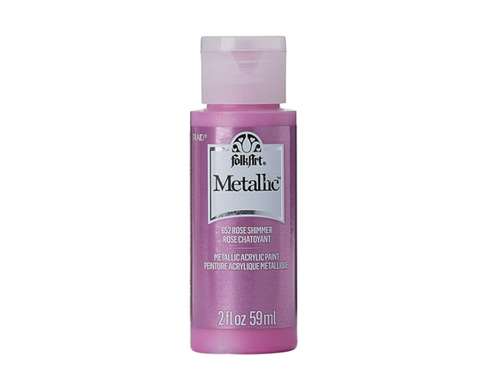Folkart Métallique peinture acrylique rose, 59 ml - 59 ml