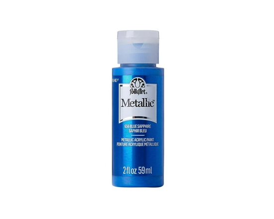 Folkart Metallic Acrylic Paint Blue Sapphire, 2 fl oz - 2 fl oz