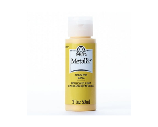 Folkart Métallique peinture acrylique or des incas, 59 ml - 59 ml