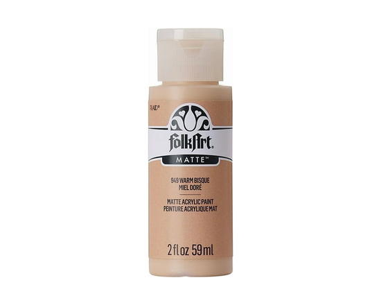 Folkart Matte Acrylic Craft Paint, 2 fl. oz., Warm Bisque - 2 fl oz