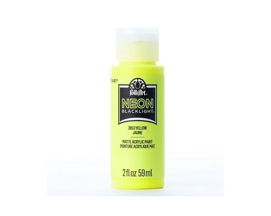 Folkart Néon peinture acrylique, jaune, 59 ml - 59 ml