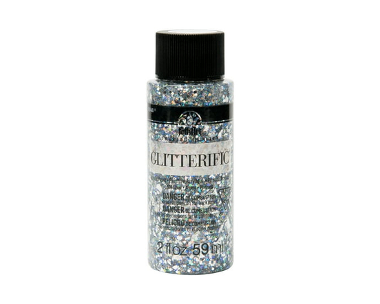FolkArt Glitterific Acrylic Paint, Silver, 2 fl oz - 2 fl oz