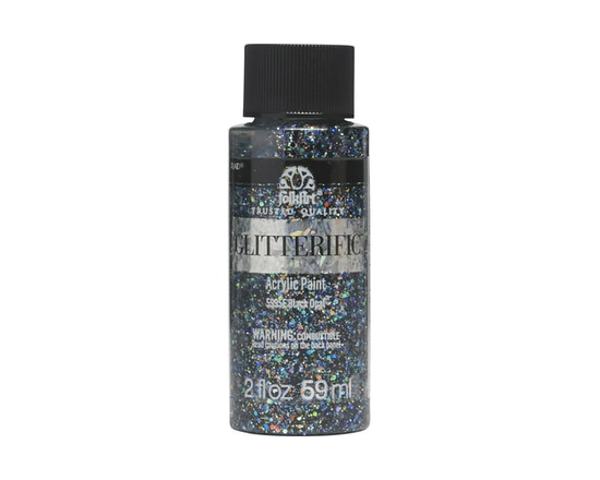 FolkArt Glitterific Acrylic Paint, Black Opal, 2 fl oz - 2 fl oz
