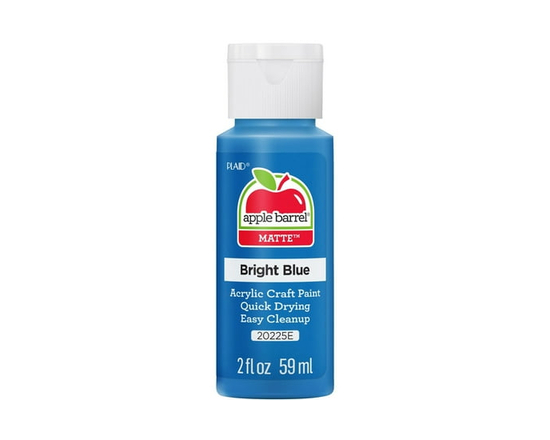 Apple Barrel Colors Matte Acrylic Craft Paint, 2 fl. oz., Bright Blue - 2 fl oz