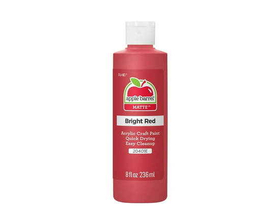 Apple Barrel Colors Matte Acrylic Craft Paint, 8 fl. oz., Bright Red - 8 fl oz