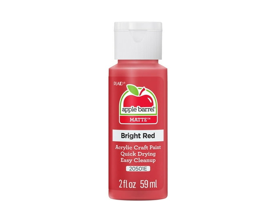 Apple Barrel Colors Matte Acrylic Craft Paint, 2 fl. oz., Bright Red - 2 fl oz