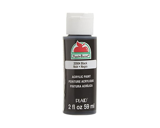 Apple Barrel Colors Matte Acrylic Craft Paint, 2 fl. oz., Black - 2 fl oz