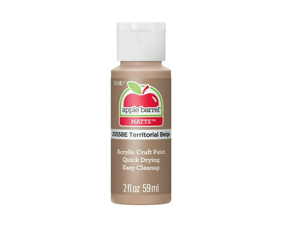 Apple Barrel Colors Matte Acrylic Craft Paint, 2 fl. oz., Territorial Beige - 2 fl oz