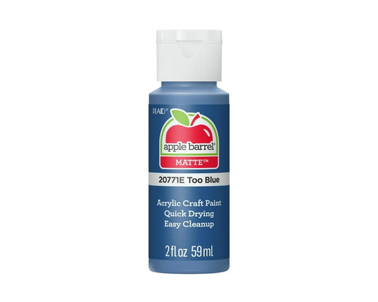 Apple Barrel Colors Matte Acrylic Craft Paint, 2 fl. oz., Too Blue - 2 fl oz