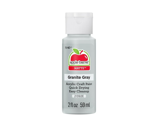 Apple Barrel Colors Matte Acrylic Craft Paint, 2 fl. oz., Granite Gray - 2 fl oz