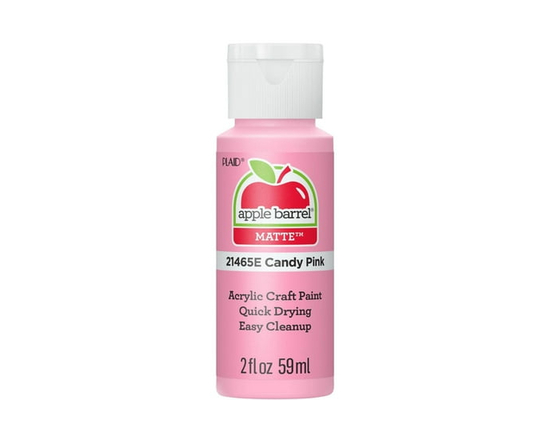 Apple Barrel Colors Matte Acrylic Craft Paint, 2 fl. oz., Candy Pink - 2 fl oz