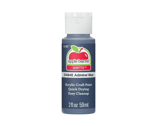 Apple Barrel Colors Matte Acrylic Craft Paint, 2 fl. oz., Admiral Blue - 2 fl oz