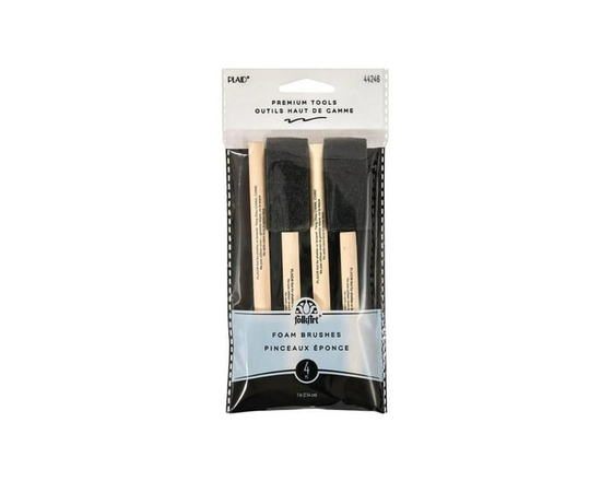 Plaid 4 Piece Foam Paint Brush Set - 1" - 1"