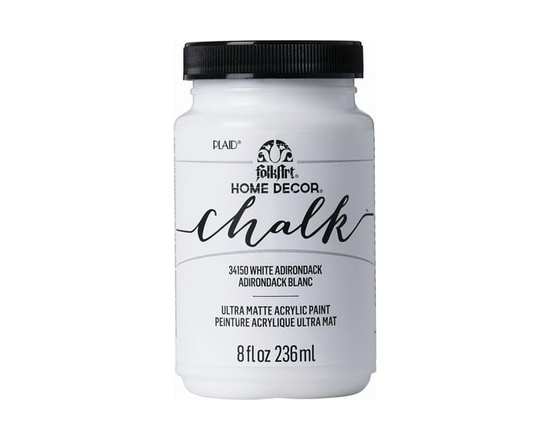 FolkArt Home Decor Chalk, 8 oz., White Adirondack - 8 oz