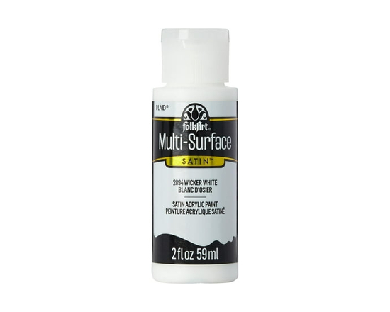 FolkArt Peinture Acrylique Satin Multi-Surface, 2 fl. oz., Blanc Osier - 2 fl oz