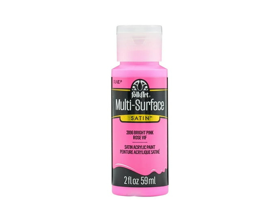 FolkArt Peinture Acrylique Satin Multi-Surface, 2 fl. oz., Rose Vif - 2 fl oz
