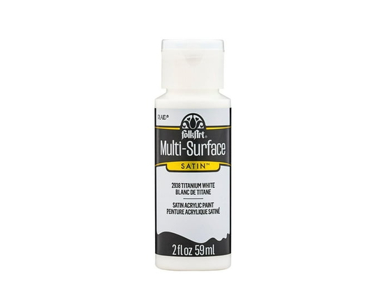 FolkArt Peinture Acrylique Satin Multi-Surface, 2 fl. oz., Blanc Titane - 2 fl oz