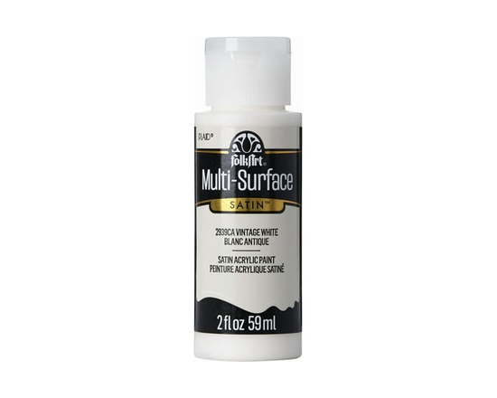 FolkArt Peinture Acrylique Satin Multi-Surface, 2 fl. oz., Blanc Vintage - 2 fl oz