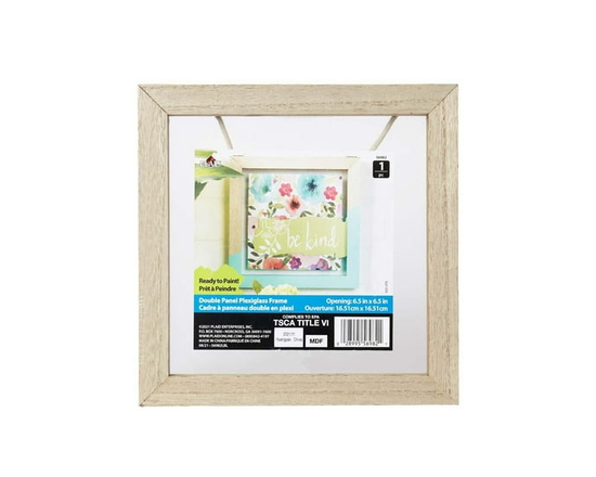Plaid surfaces en bois cadre carré en plexiglas double panneau
