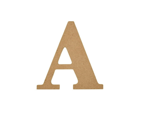 Plaid Unfinished Wood 5" Letter, A - 5"