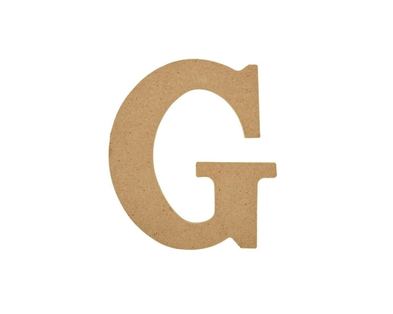 Plaid Unfinished Wood 5" Letter, G - 5"