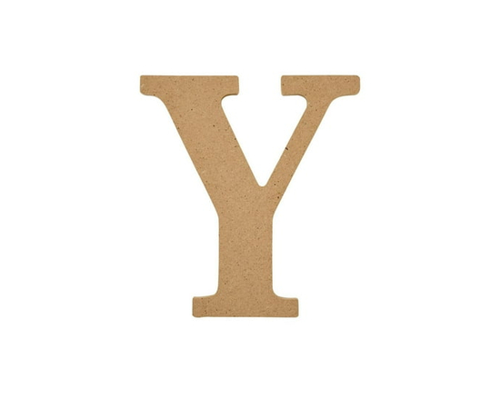 Plaid Unfinished Wood 5" Letter, Y - 5"