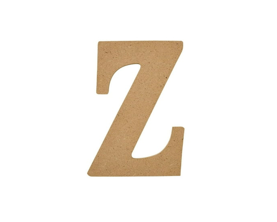 Plaid Unfinished Wood 5" Letter, Z - 5"