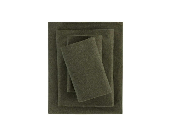 Mainstays Cotton Rich Extra Soft Jersey Bed Sheet Set, Twin-XL, Charcoal, 3 Pieces (Sea Turtle Green)