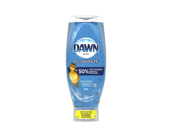 Dawn EZ-Squeeze Ultra Liquide à Vaisselle Savon à Vaisselle, Parfum de Citron 650ML - 9 fl oz