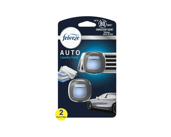 Febreze AUTO Air Freshener Vent Clip Laundry Fresh Scent