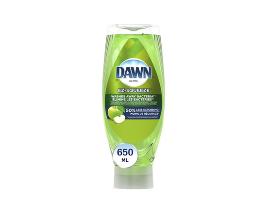 Dawn Ultra EZ-Squeeze Dish Soap, Dishwashing Liquid, Washes Away Bacteria Apple Blossom 650ml - 17 oz