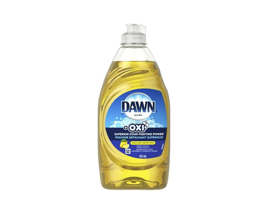 Dawn Ultra Oxi Dish Soap, Dishwashing Liquid, Lemon Scent 431ML - 431 mL