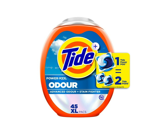 Tide Odeur + Oxi Capsules de Détergent à Lessive, Parfum Original, Anti-Odeurs + Anti-Taches Avancés, Capsules de Savon à Lessive Détergent de Lavage,