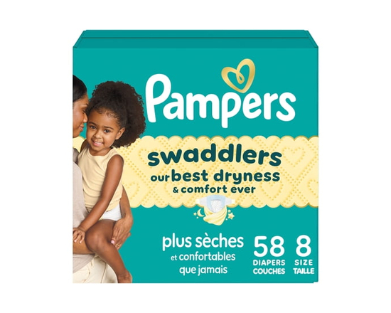 Pampers Swaddlers Diapers, Size S5 (20-37 lbs), 100 Count, Absorbent, Keeps Baby Dry and Comfortable, Pediatrician Recommended Skin Safe Disposable Ba