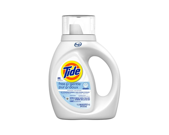 Tide Free & Gentle Liquid Laundry Detergent, Tide Laundry Detergent, Clean Laundry Detergent, 1 Litre, 25 Wash Loads - 64 fl oz