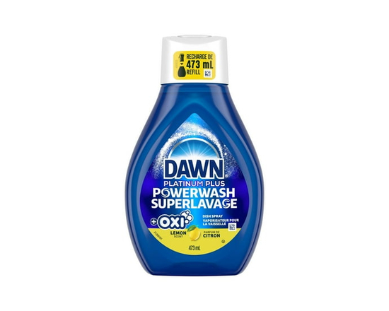 Dawn Powerwash Lemon Dish Spray, Liquid Dish Soap Refill 473ML - 16 fl oz
