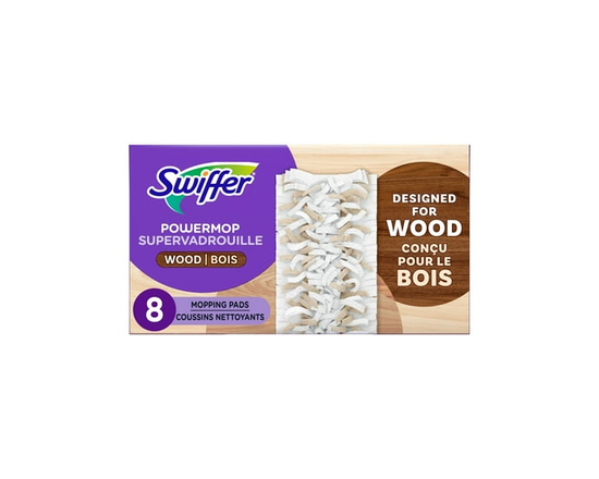 Swiffer PowerMop Wood Mopping Pad Refills for Floor Cleaning, 5 count