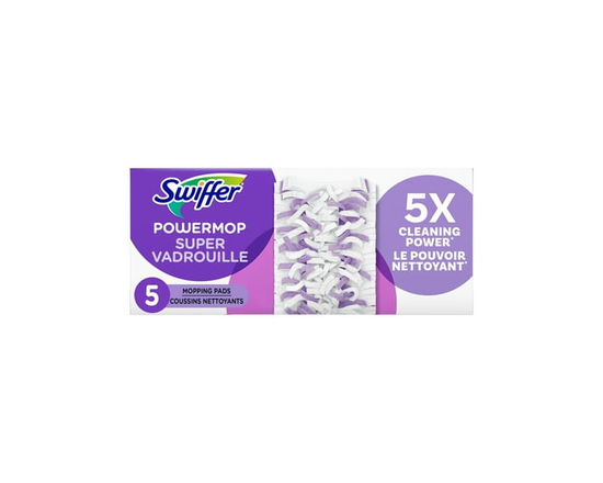 Swiffer PowerMop Multi-Surface Mopping Pad Refills for Floor Cleaning, 5 count